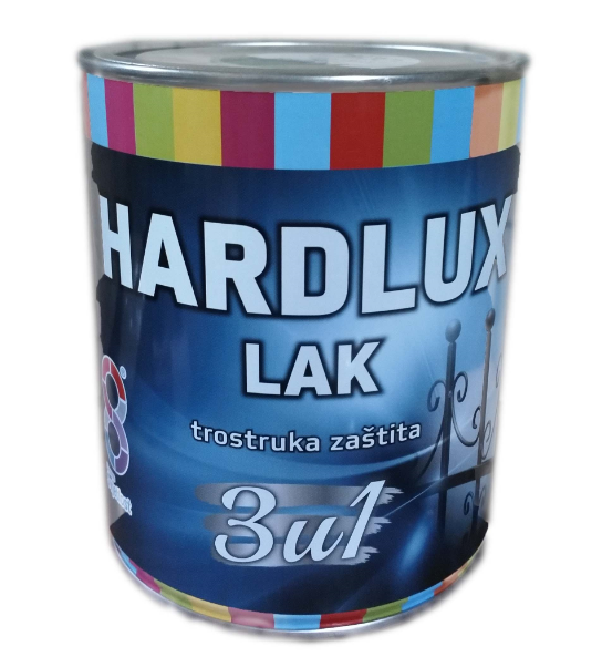 Эмаль по ржавч.3в1 Hardlux коричневая 0,75л Эмаль по ржавч.3в1 Hardlux коричневая 0,75л
