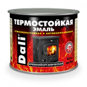 Эмаль термостойкая DALI чёрная 0,4л Эмаль термостойкая DALI чёрная 0,4л